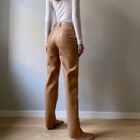 Wilfred Melina Pant - faux leather high rise in Constant Camel/Tan - Picture 3 of 9